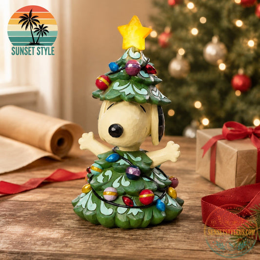Snoopy Christmas Tree Light-Up Figurine