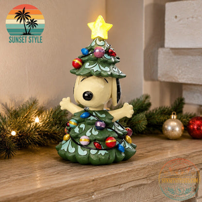 Snoopy Christmas Tree Light-Up Figurine